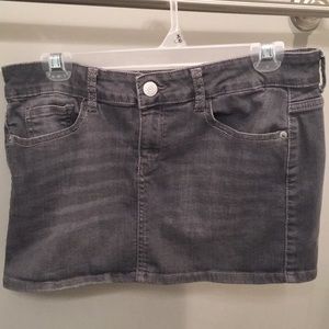 Grey Jean Skirt